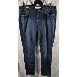 Torrid Women's Blue Skinny Curvy Mid Rise Stretch Western Style Jeans Size 18 T
